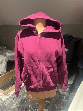 TNA Perfect Fit Deep Pink Full-Zip Hoodie